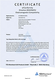 數(shù)顯表TüV萊茵EMC電磁兼容性證書